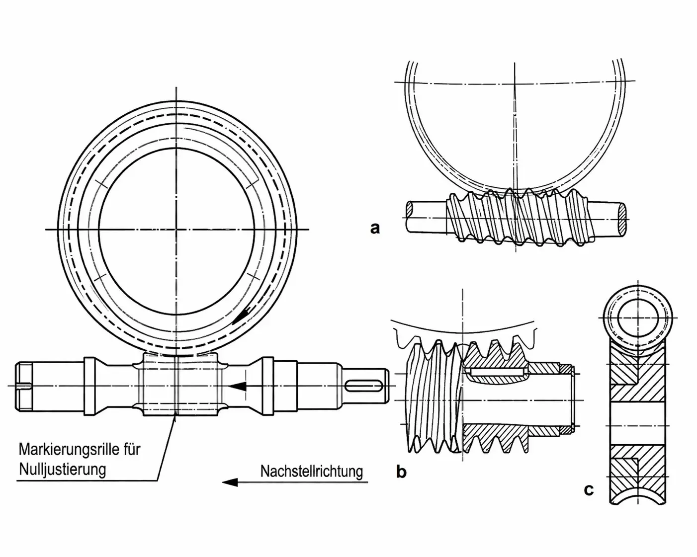 Cylindrical Worm Wheel dimention 1
